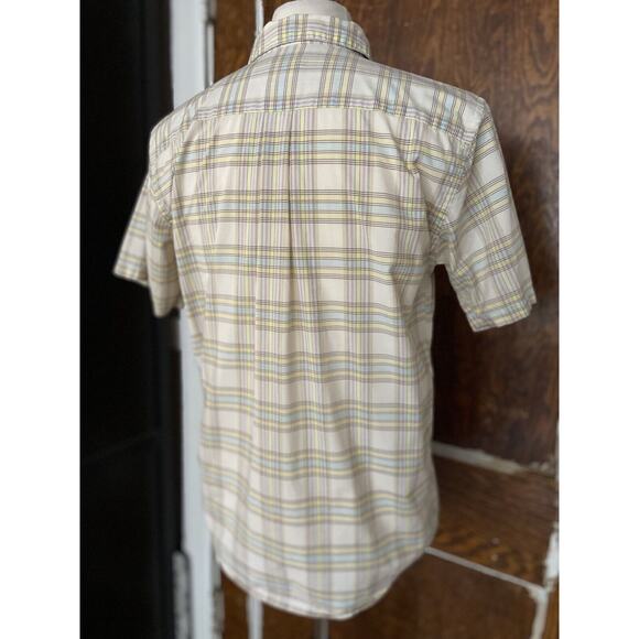 PATAGONIA Organic Cotton Yellow Plaid Button Down Shirt Mens sz M - Picture 10 of 10